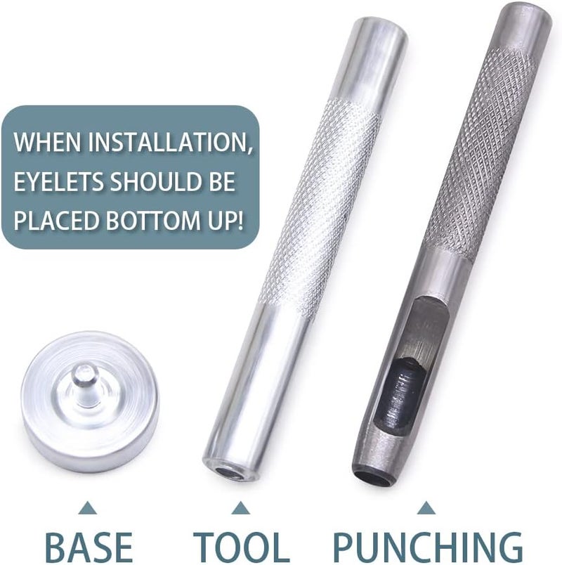 SEMINI Grommet Kit 800 Sets Gronmets Eyelets with 3 Pieces Install Tool Kit, 4 Colors - Image 4